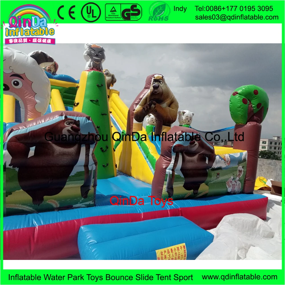 
Pleasant goat and big big wolf theme jumpy castle inflatable bouncer,Boonie Bears bouncy castle for kids 