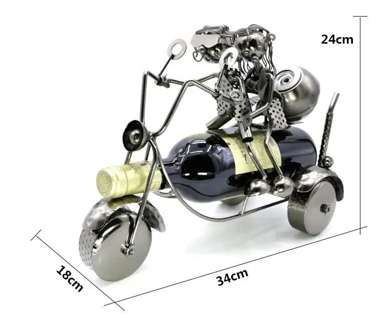 Mettle Metal Wire Art Motorcycle Shape Wine Rack Holder Storage Rack For Promotion Gift