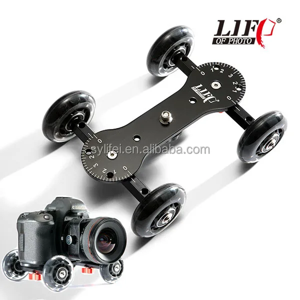 
 Срок службы-фото мини четыре колеса цифрового однообъективного зеркального фотоаппарата железнодорожные вагоны Долли для фототехники  