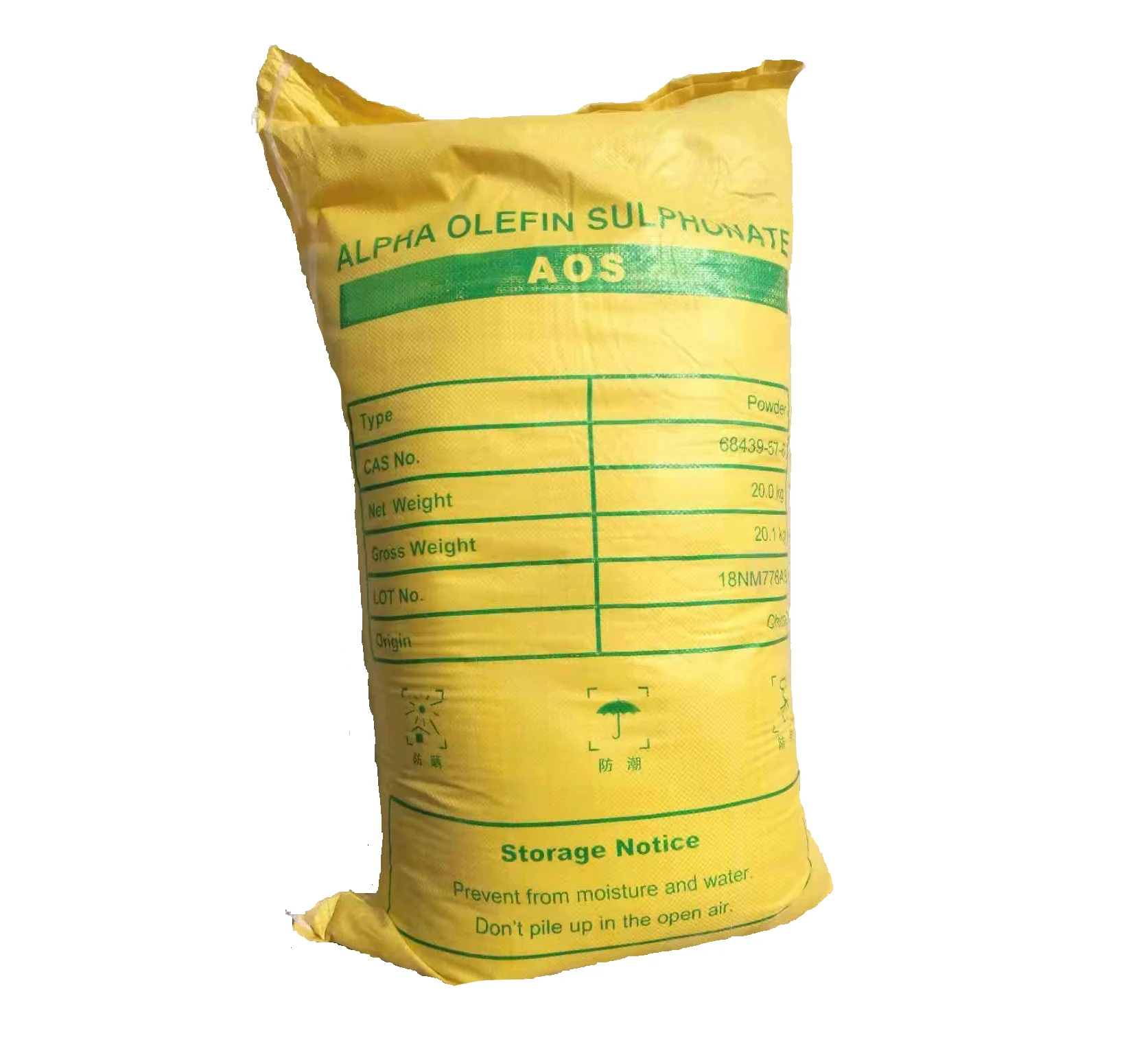 
Sodium Alpha Olefin Sulphonate AOS 92% Powder, CAS NO:68439-57-6 