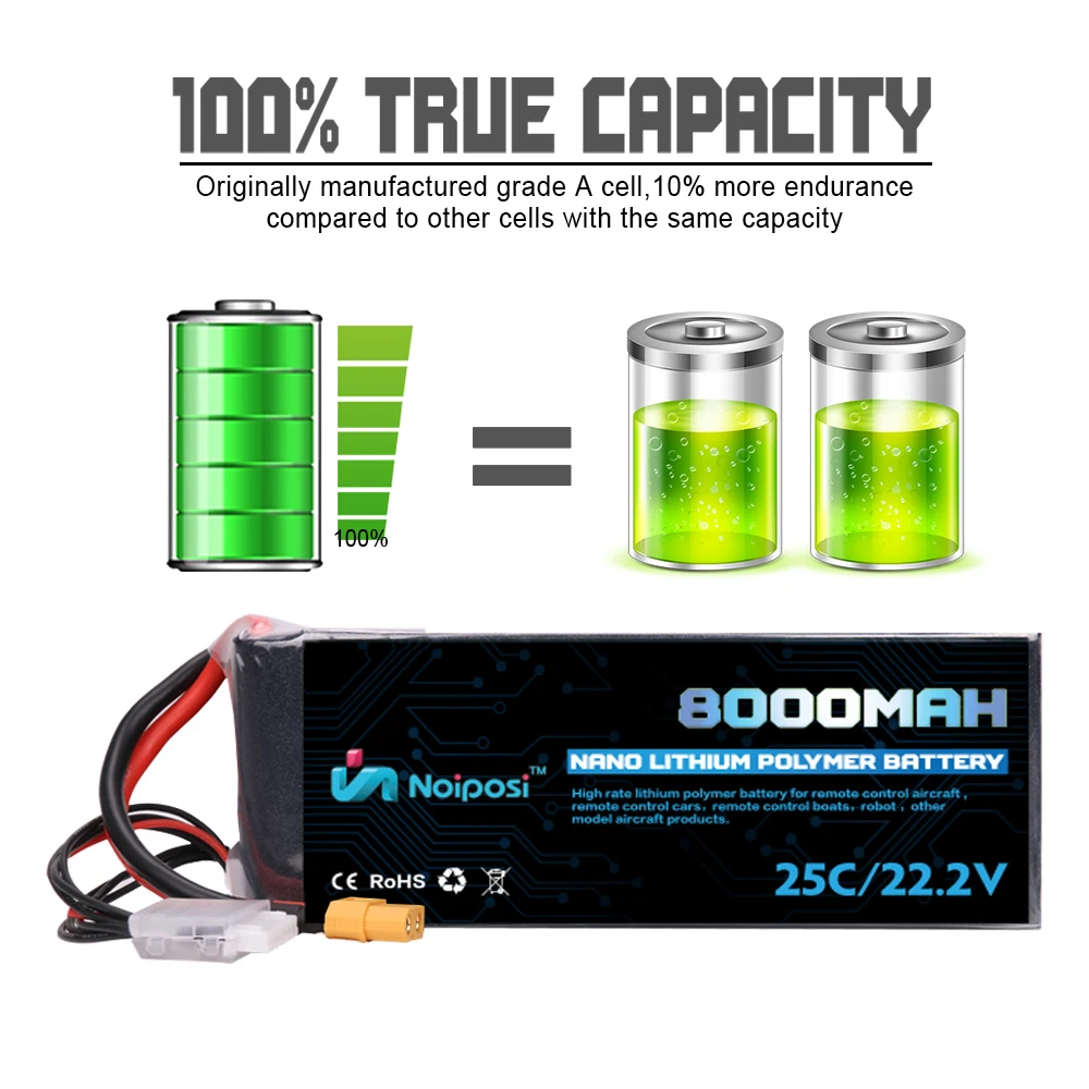 Agricultural Plant Protection UAV Drone Lipo Battery 22.2V 8000mAh with 2S 3S 4S 5S 6S