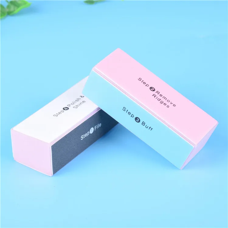 Популярные Заказной квадратный 4 стороны ногтя буферный блок 4 способа ногтей cо шлифовальными буферными резцами