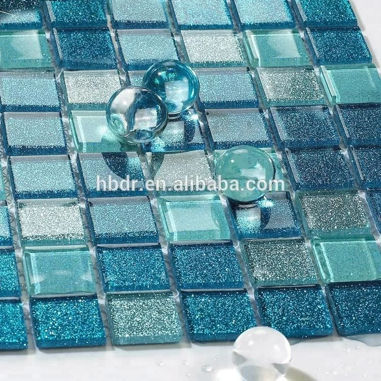 Photoluminescent glass tile for luminous Swimming pool tile