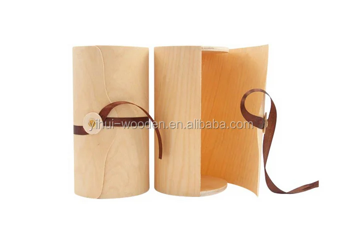 hot sale birch bark wood box,handmade birch veneer for wine,soft wood gift box