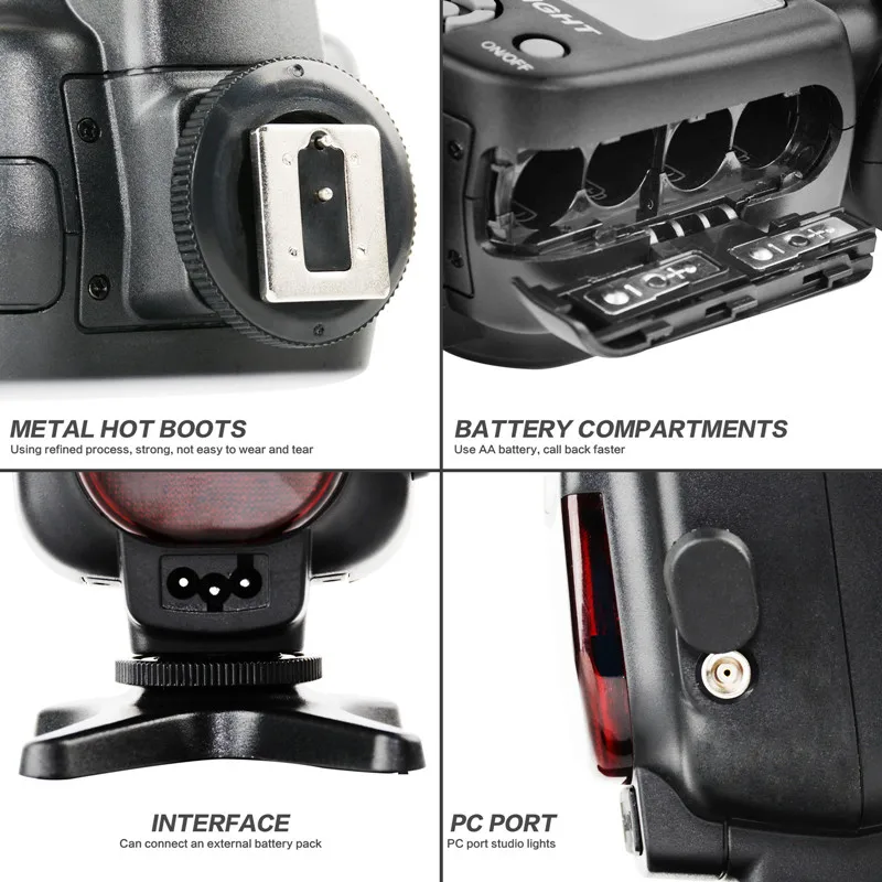 Фотовспышка Zomei ZM430 с ручным зумом