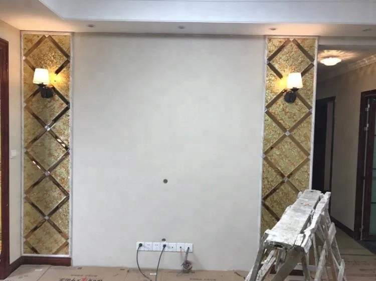 Rhombus clear Golden Silver Tinted Spell Mirror Glass Living Room Dining Room Background Decorative Wall Mirror