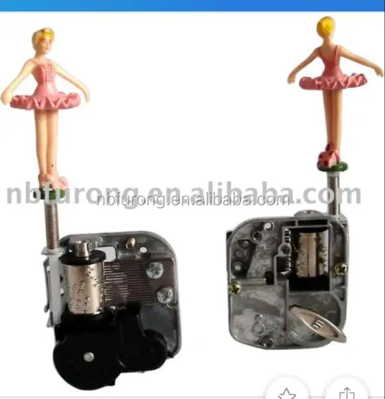 Rotate ballerina music box mechanism