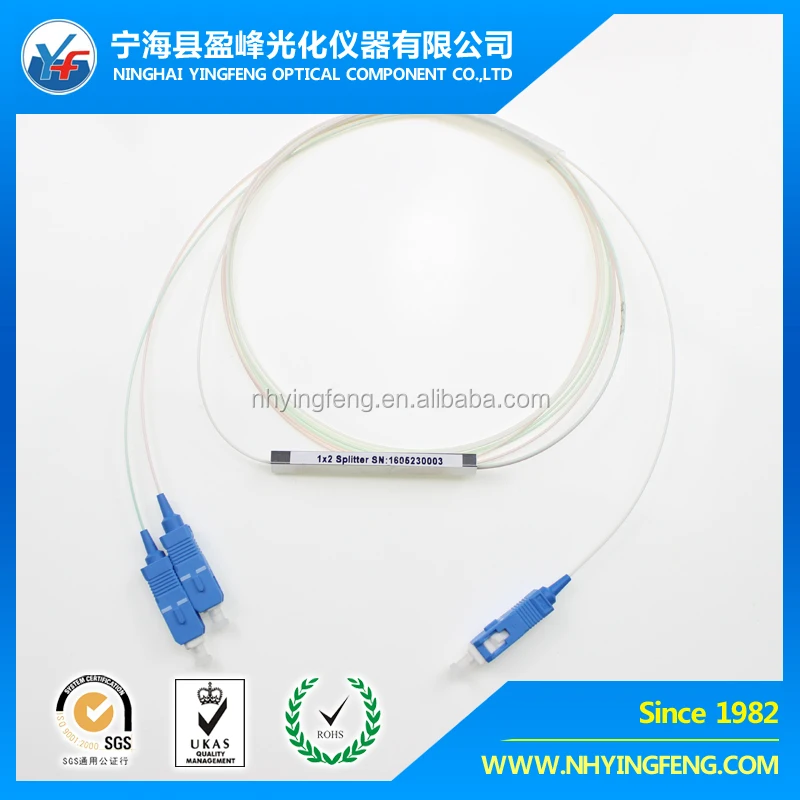 Оптический 1x2 Стальных Труб PLC splitter 3 окна PLC splitter используется в оптической распределительной коробке optica кабинет