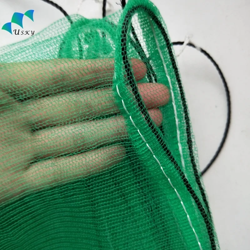 70*90cm 80*100cm 90*110cm UV green monofilament net bag packing pe date mesh bags for date palm