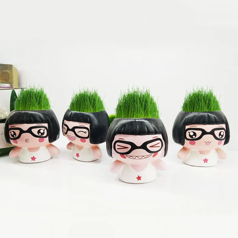 
Eyes baby ceramic cartoon furnishing articles Miniature potted plant cultivation 