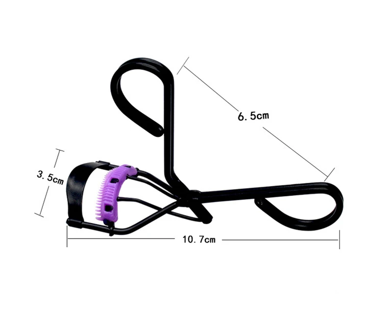 Professional precision black eyelash hair curler plastic