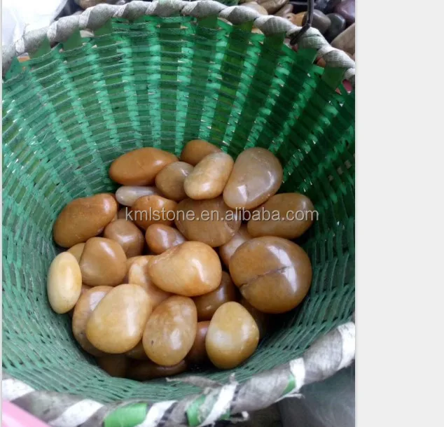Natural Yellow Pebble and River Stone for Landscaping