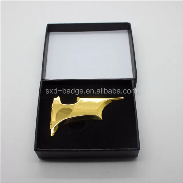 The Batarang Folding Money Clip-Black Satin with black box