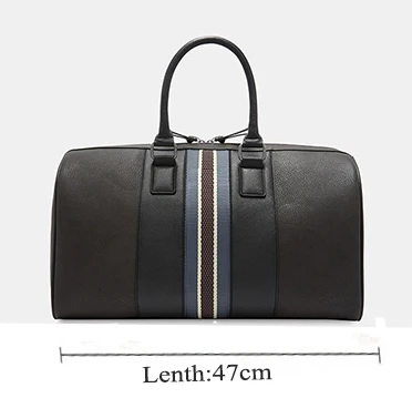 Large-capacity Custom Black Leather Briefcase For Men