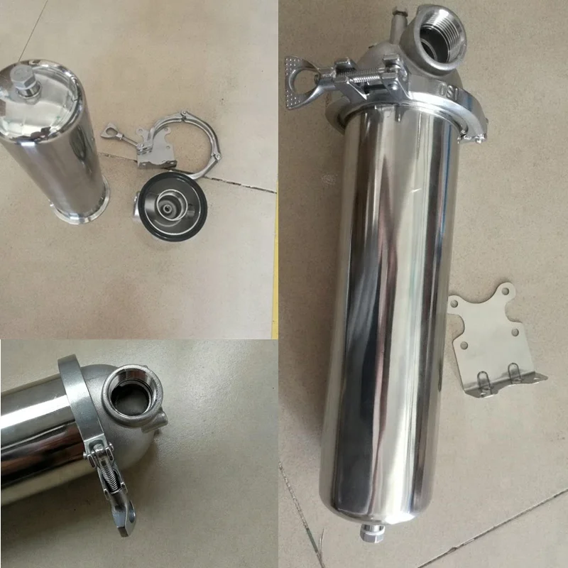 Commercial stainless steel single cartridge water filter housing 10 inch from Guangzhou Manufacturer