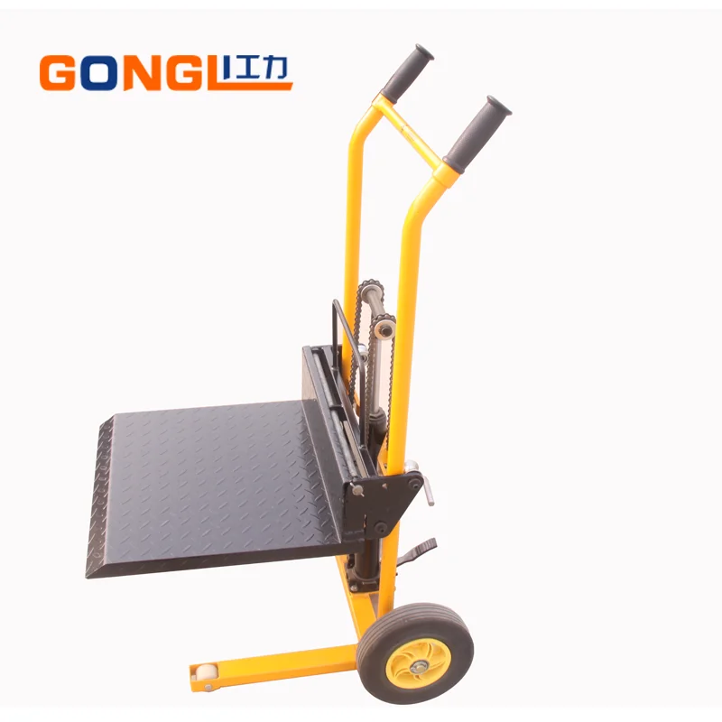 
GL-0056 Best Price Hand Pallet truck 200kg Stacker Light Lift Hydraulic stacker 