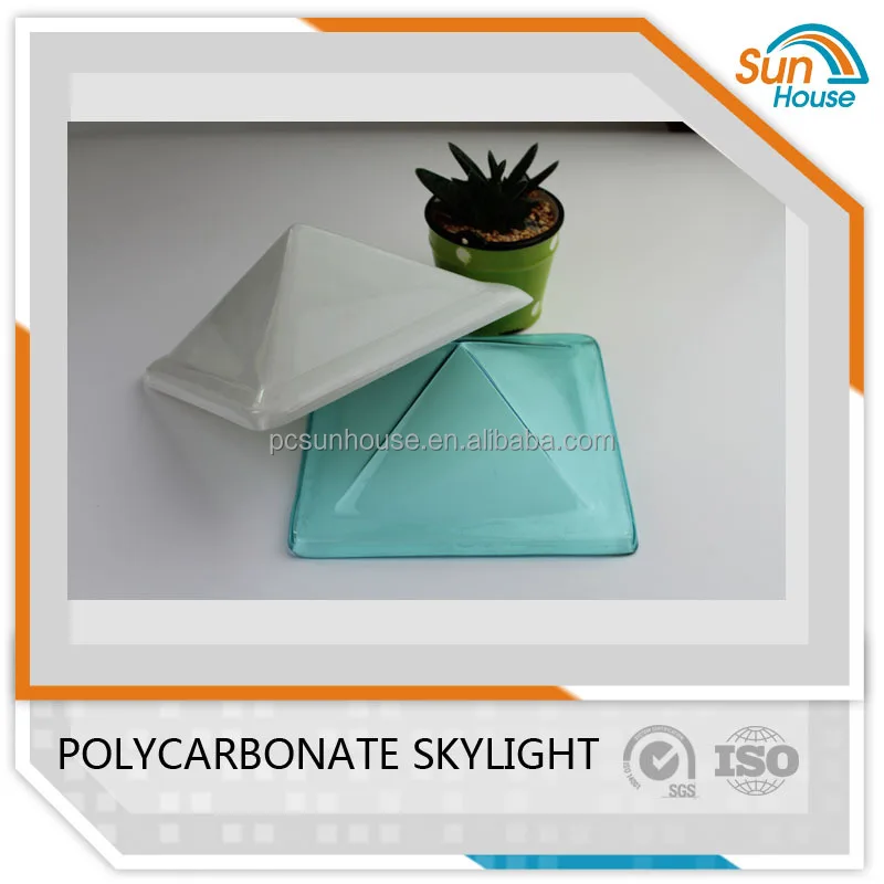 polycarbonate pyramid skylight soofing polycarbonate dome skylight