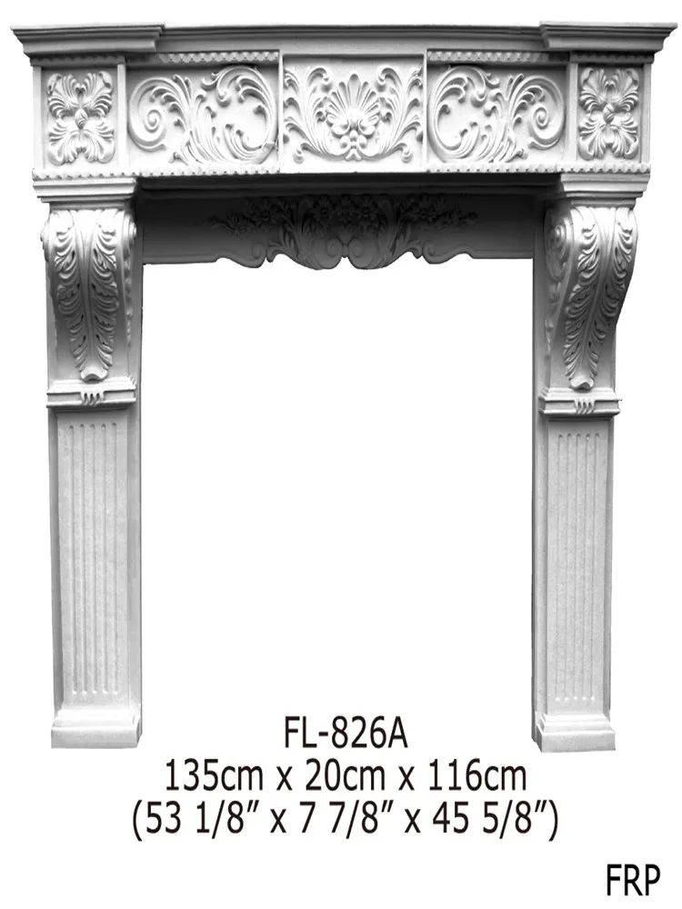 Polystyrene High Quality beautiful PU decorative window surrounds/marble fireplace surround