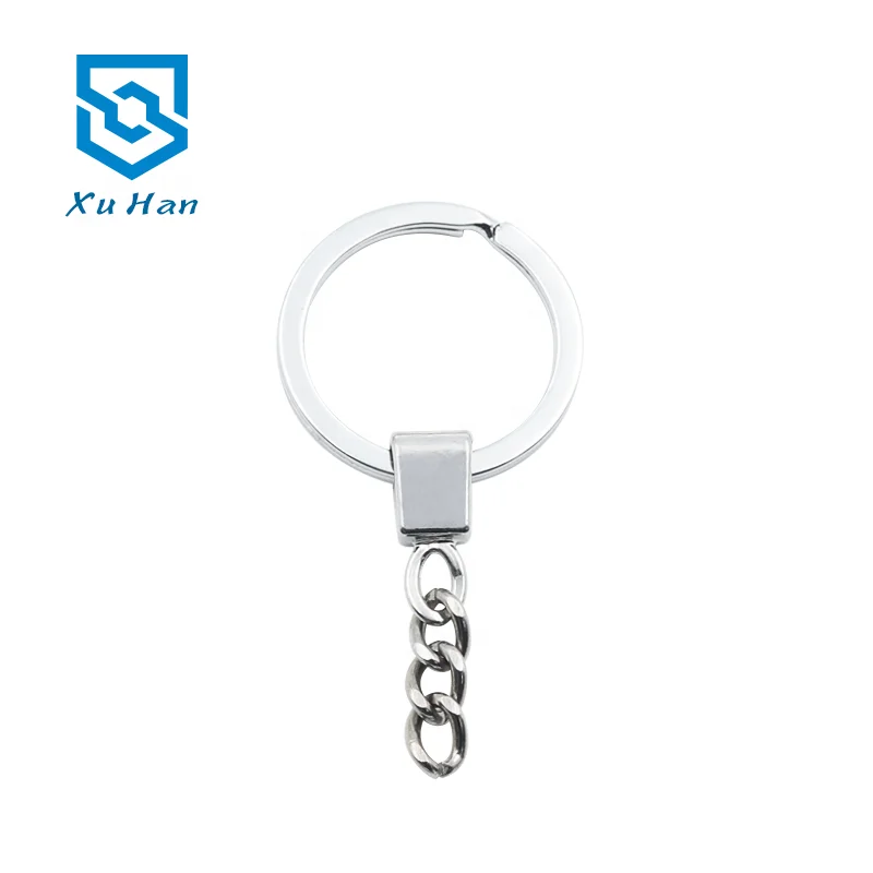Factory direct sale, high quality metal Split key ring with chain for Gifts, toys and accessories