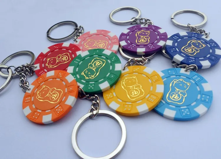 dice key chian with your logo on both side
