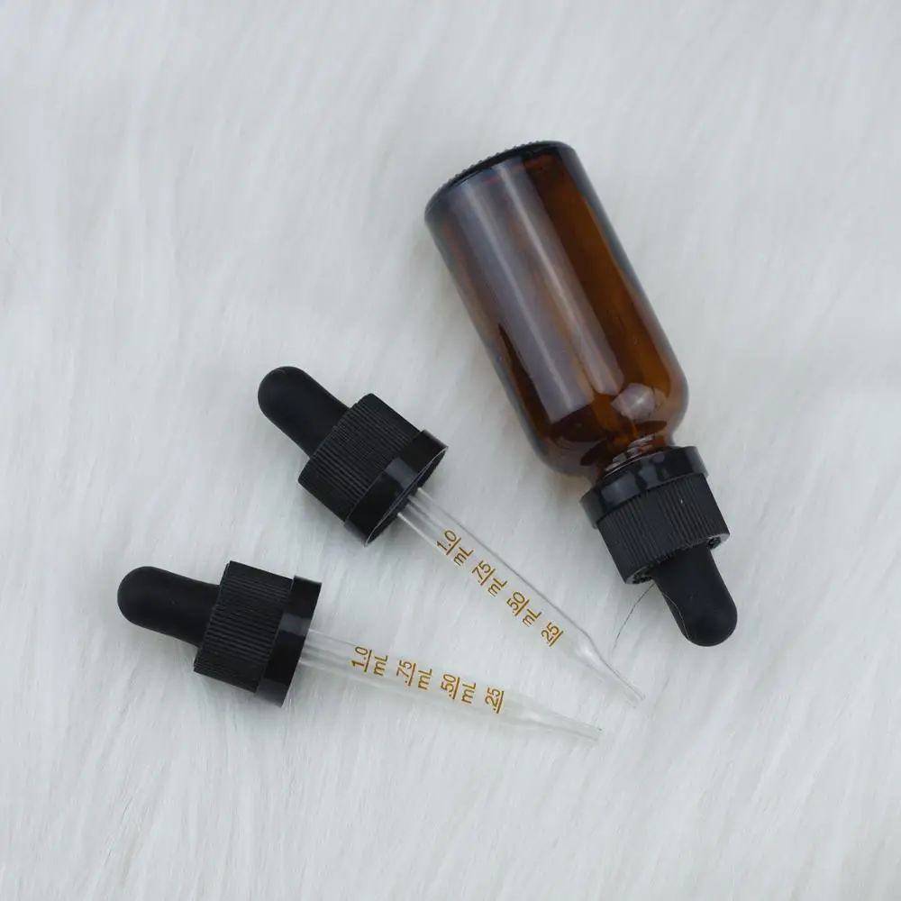 18/415 Childproof child resistant CRC dropper cap with glass pipette for essential oil bottles