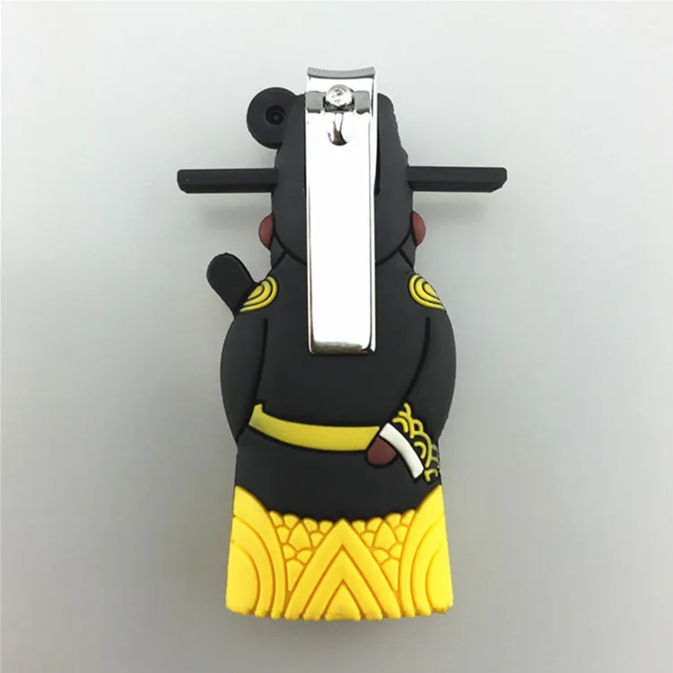 Creative gifts Chinese Peking Opera characters 3D soft PVC shell nail cutter nail clipper