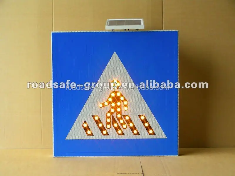 
Road safety customized outdoor reflective solar LED traffic sign 