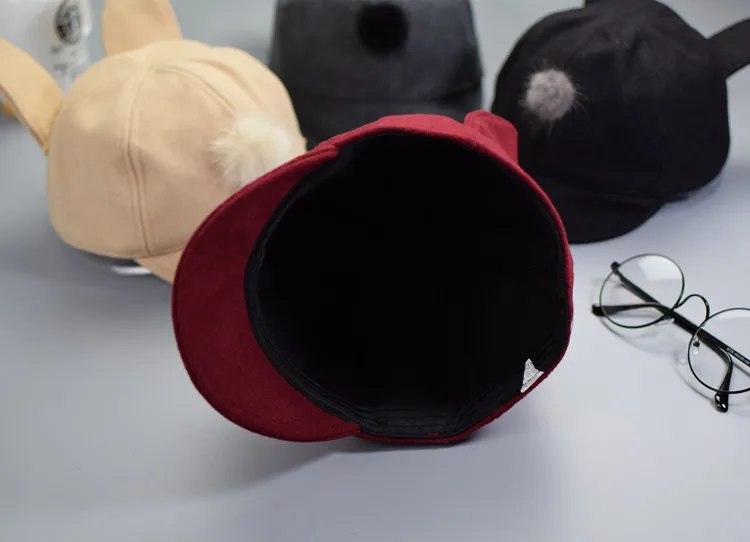  2020 мягкая теплая Милая удобная модная Зимняя шерстяная корейская детская шапка кролика для девочек