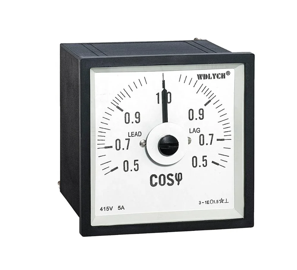 
3P3W 0.5C-1-0.5L Marine Type Analog Power Factor Meter 
