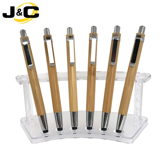 wholesale promotional custom logo bamboo stylus pen