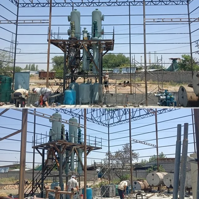 
Thin film evaporator and distillation tower 5Tons continuous base recycled oil sn150 