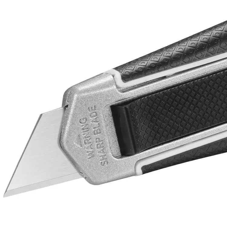 TPR rubber aluminum alloy  auto retractable safety box cutter
