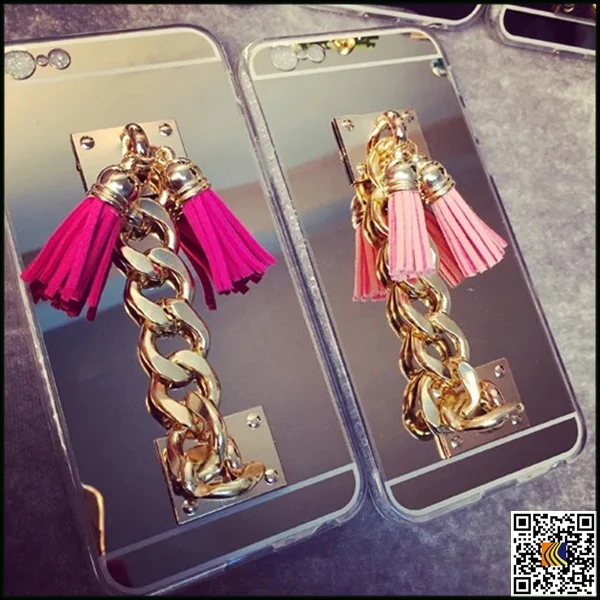 Crystal Chain Brush Case, Transparent Case for iPhone6s, TPU Soft Case for 6S Plus