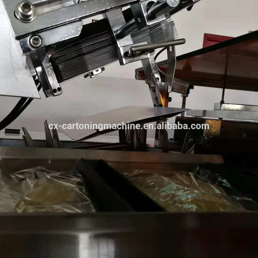
Automatic Prawn Crackers Carton Boxing Machine with Vibrator Settling Device Replacement Manual Effort 
