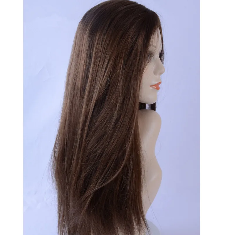 100% European Hair Jewish Wig Kosher Wig Sheitel Silk Top Slight Wave Silky Hairpiece Small Layer