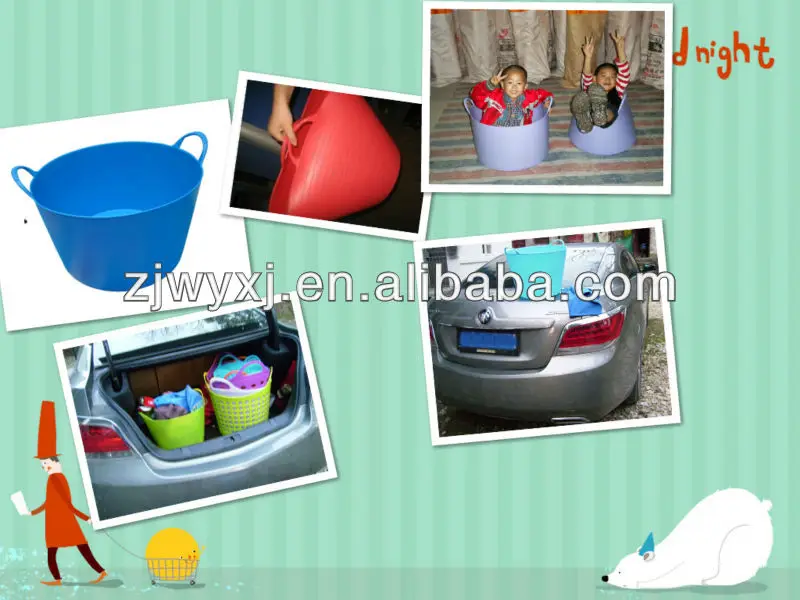 Flexible plastic buckets,large plastic basin,Plastic shopping basket,REACH