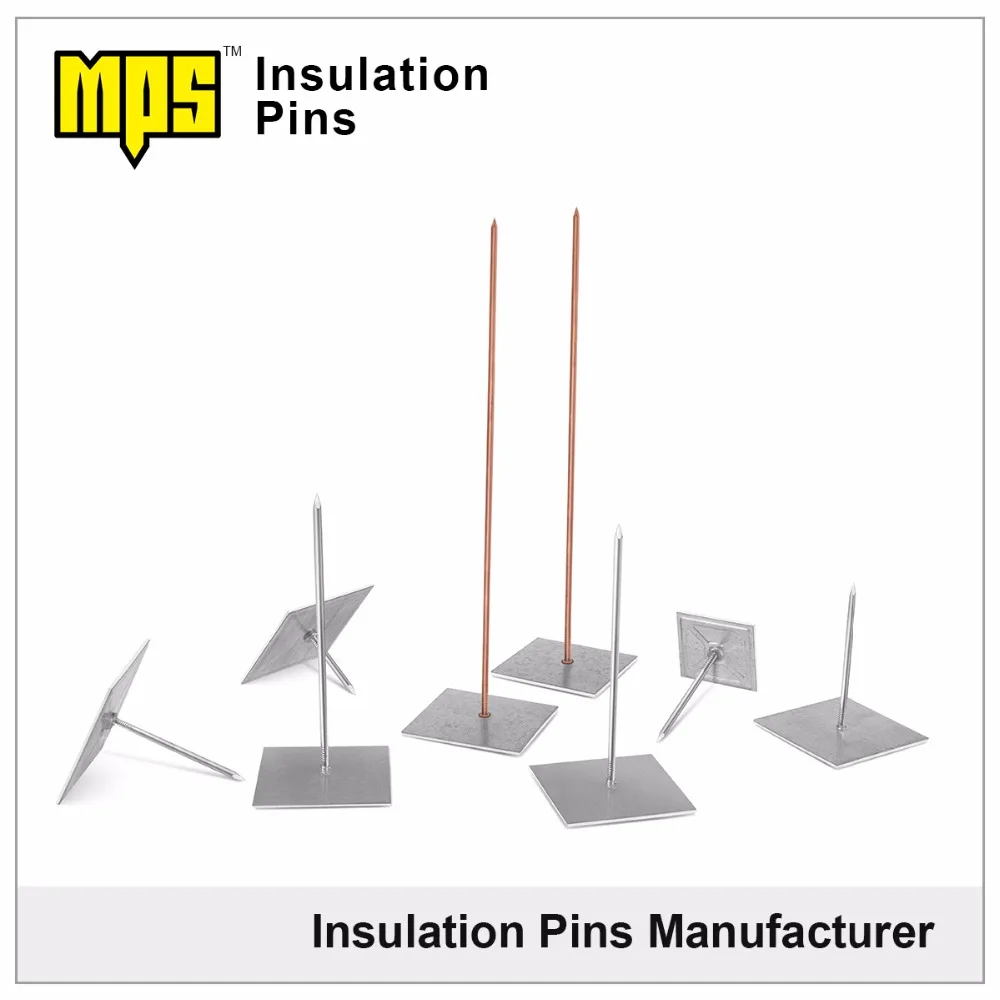 OEM Glass Wool Pin Aluminum Galvanized Sheet HVAC Industry System Self Adhesive Perforated Base Insulation Pins