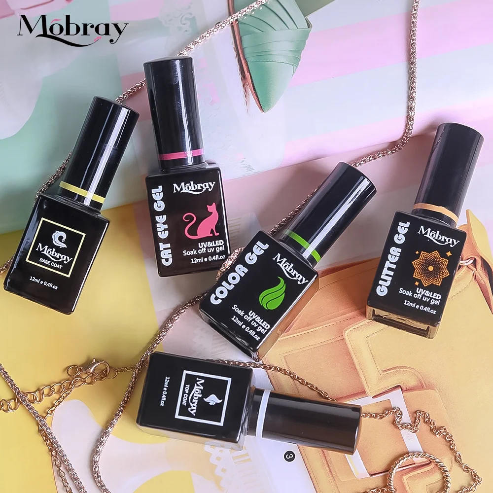 Soak Off UV LED Manicure Varnish Kit 12ml Long Private Label Uv Gel Nail Polish Hot Sale Pure Color Gel Nail Art Beauty