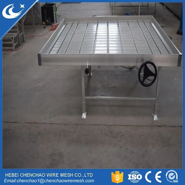 ebb and flow system Tulips Rolling Benches Commercial Greenhouse Structures