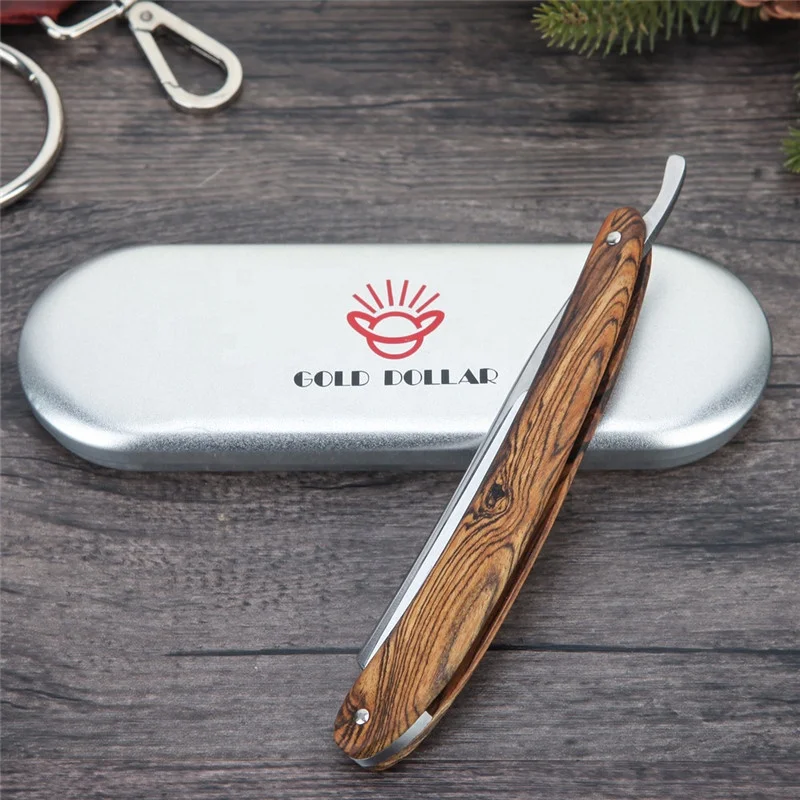 Cut Throat Shaving Straight Razor Carbon Steel Barber Sharpen Straight Razor Shave German Safty Shaver Throat Wood Handle Razor