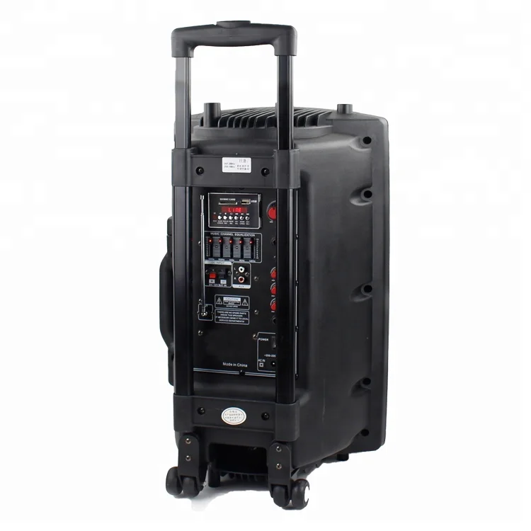 
15 inch usb super wireless bass stereo digital trolley laptop portable speaker 