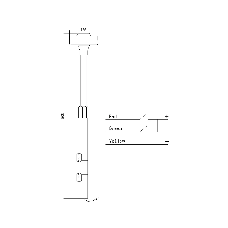 Warning Motorcycle Strobe Lights Traffic Advisory Led Rotating Tail Motorcycle Rear Pole Flashing Light
