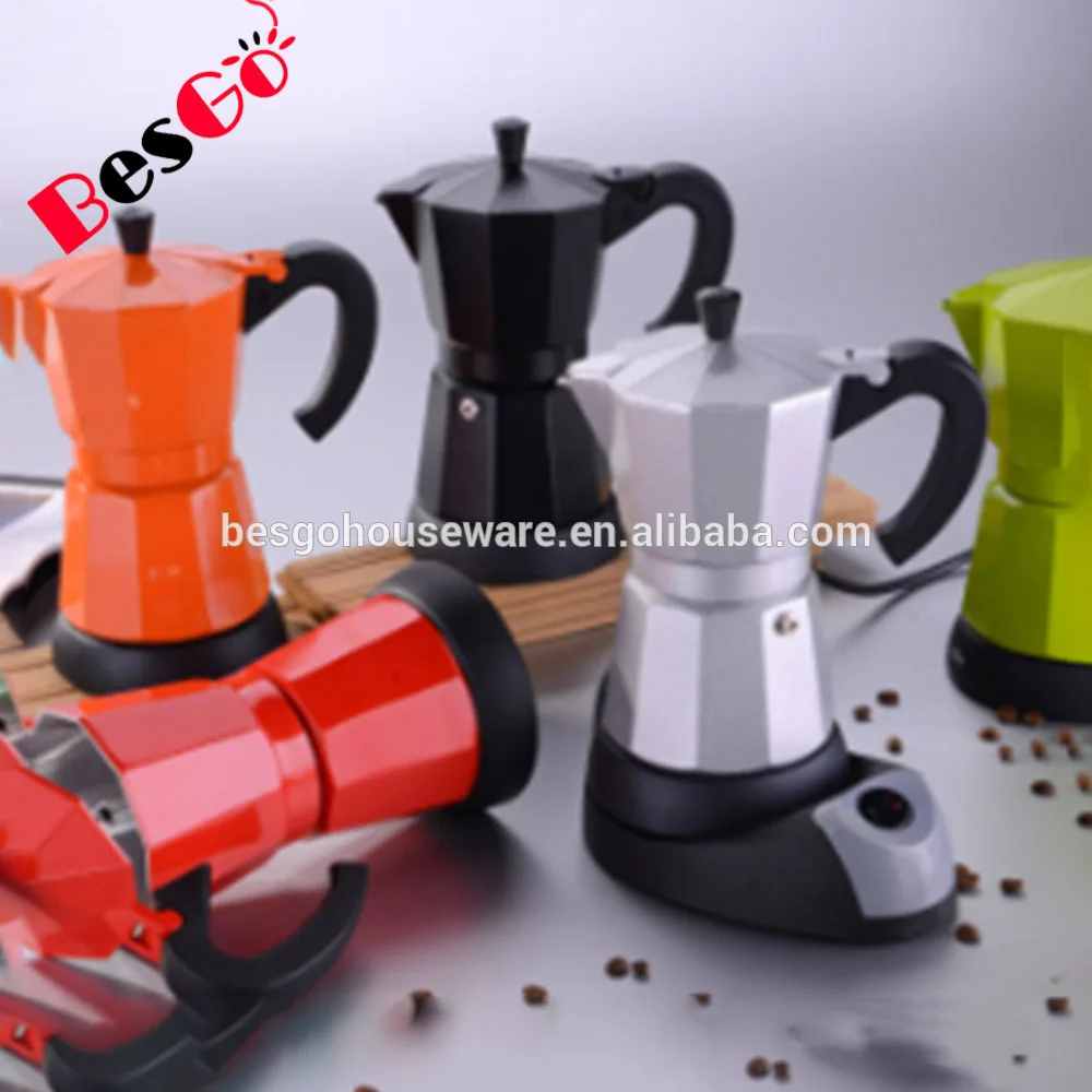 Electric cup Stainless Steel Moka Coffee Maker / Electric Moka Pot
