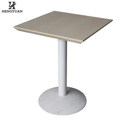 Simple style restaurant square one-legged dining table for sale