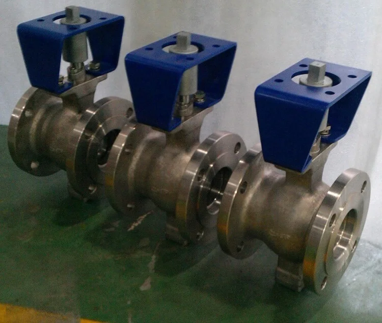 ss316 ss304 flanged pneumatic actuator V port ball valve