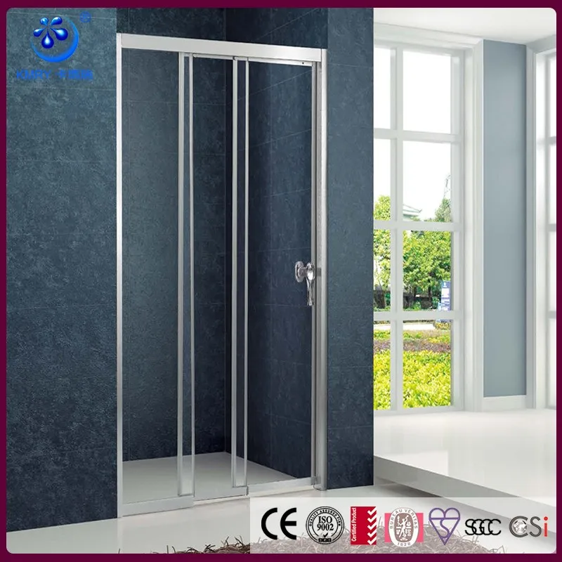 Aluminium Frame Tempered Glass Shower Sliding Door 3 Panel Sliding Glass Door 3 Piece Modern Rectangle Hotel Straight 8mm CN;GUA
