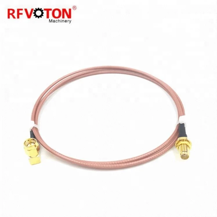 RFVOTON РФ соединительный кабель sma разъем под прямым углом к sma женский для высокой температуры плиты с серебряной rg316 кабельные сборки