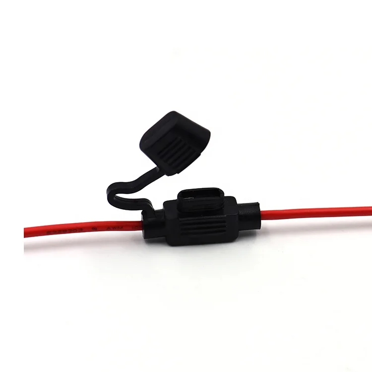 Custom In-line 20A automotive & truck cable waterproof fuse holder for auto blade fuse