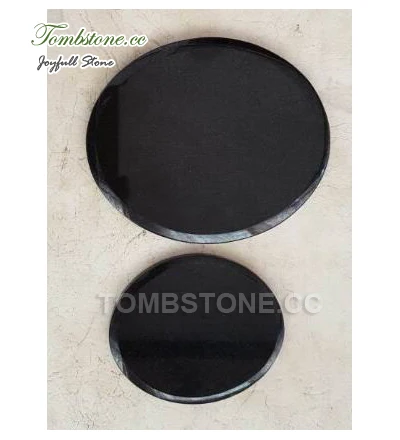 
Stone memorial black granite plaques heart shape oval shape 