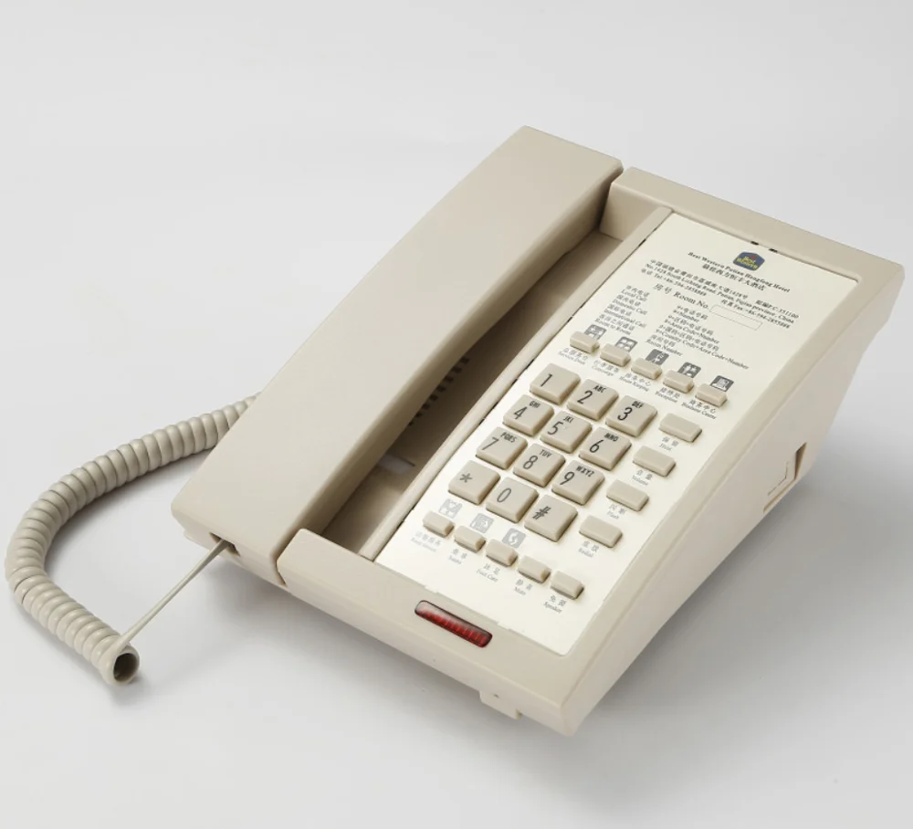 Новая модель гостиничного номера, телефон с MWL, работает с любым брендом PABX и бесплатной лицевой печатью.